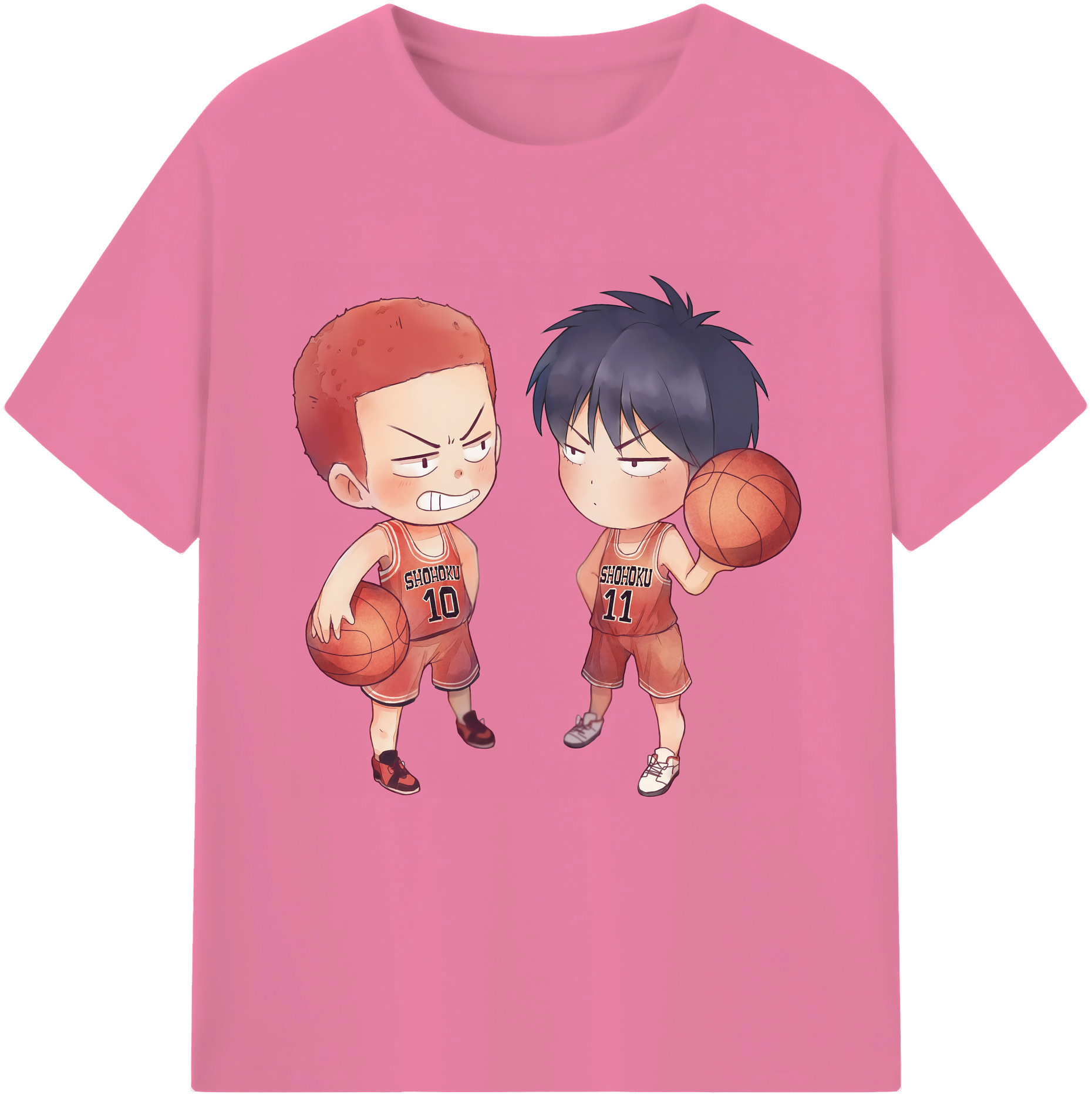 SLAM DUNK／スラムダンク 綿100％半袖Tシャツ（フロントプリント）